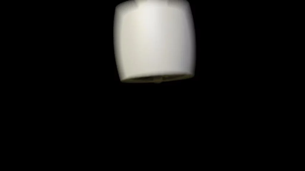 Eine verschwommene Turbine auf keinem Hintergrund